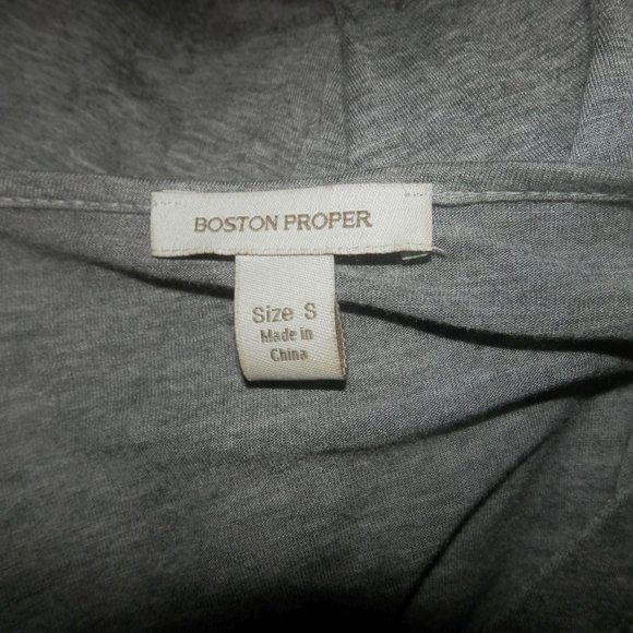 Top Small Gray Knit Vneck Cardigan Buttons Tiered - Picture 5 of 5